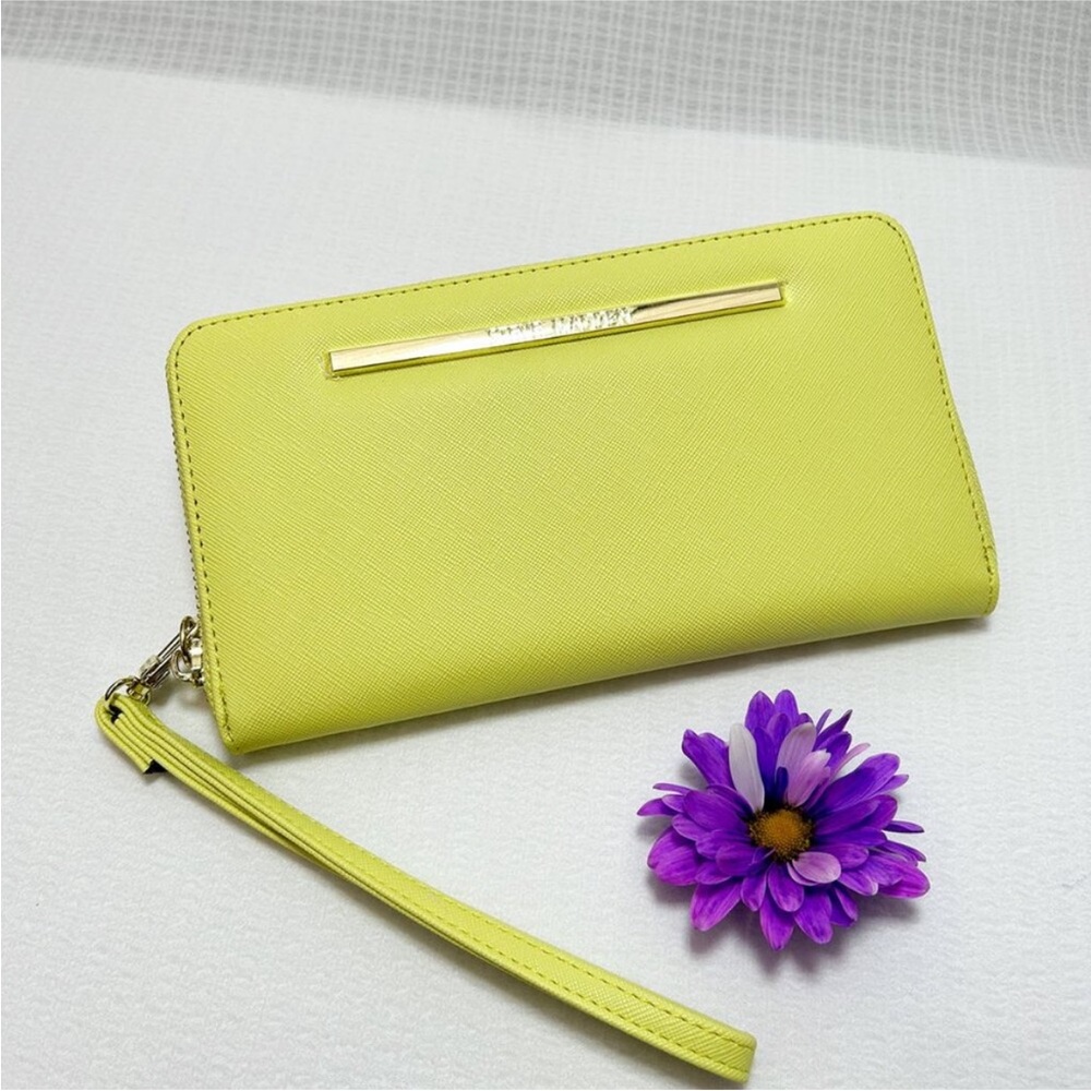 Steve Madden Web Lemon Yellow Wristlet